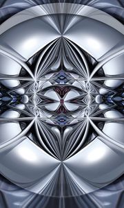 Preview wallpaper fractal, shapes, gray, abstraction