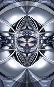 Preview wallpaper fractal, shapes, gray, abstraction