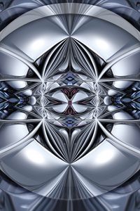Preview wallpaper fractal, shapes, gray, abstraction