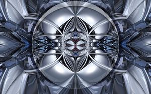 Preview wallpaper fractal, shapes, gray, abstraction