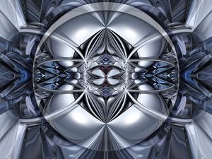 Preview wallpaper fractal, shapes, gray, abstraction