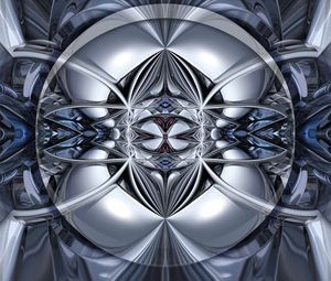 Preview wallpaper fractal, shapes, gray, abstraction