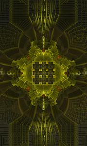 Preview wallpaper fractal, shapes, green, abstraction