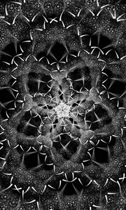 Preview wallpaper fractal, shapes, intersection, black and white