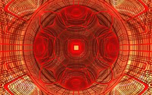 Preview wallpaper fractal, shapes, kaleidoscope, abstraction, red