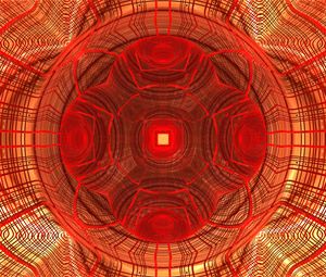 Preview wallpaper fractal, shapes, kaleidoscope, abstraction, red