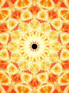 Preview wallpaper fractal, shapes, lines, abstraction, orange