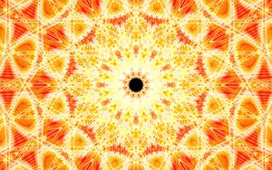 Preview wallpaper fractal, shapes, lines, abstraction, orange