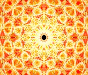 Preview wallpaper fractal, shapes, lines, abstraction, orange