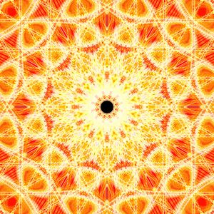 Preview wallpaper fractal, shapes, lines, abstraction, orange