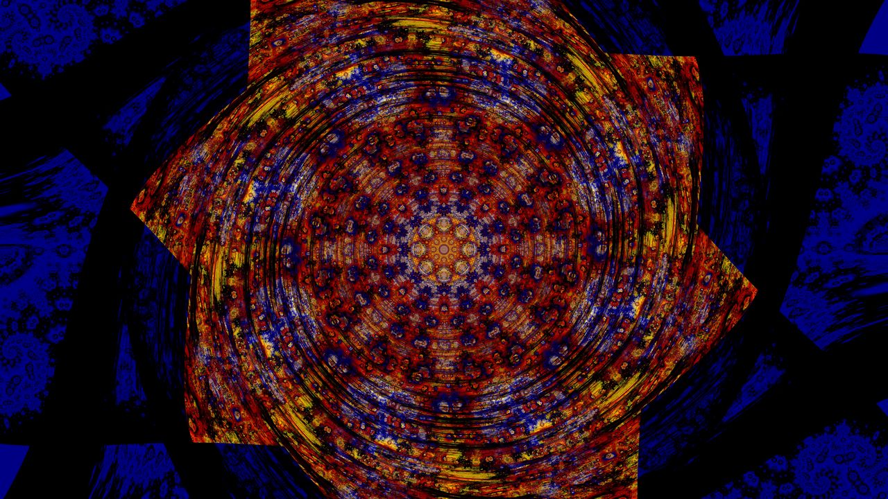 Wallpaper fractal, shapes, lines, abstraction, colorful