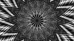 Preview wallpaper fractal, shapes, lines, abstraction, black and white
