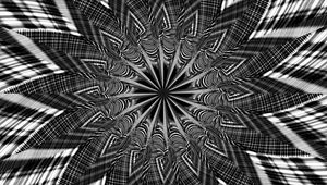 Preview wallpaper fractal, shapes, lines, abstraction, black and white