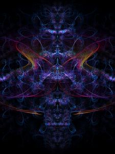 Preview wallpaper fractal, shapes, lines, glow, abstraction
