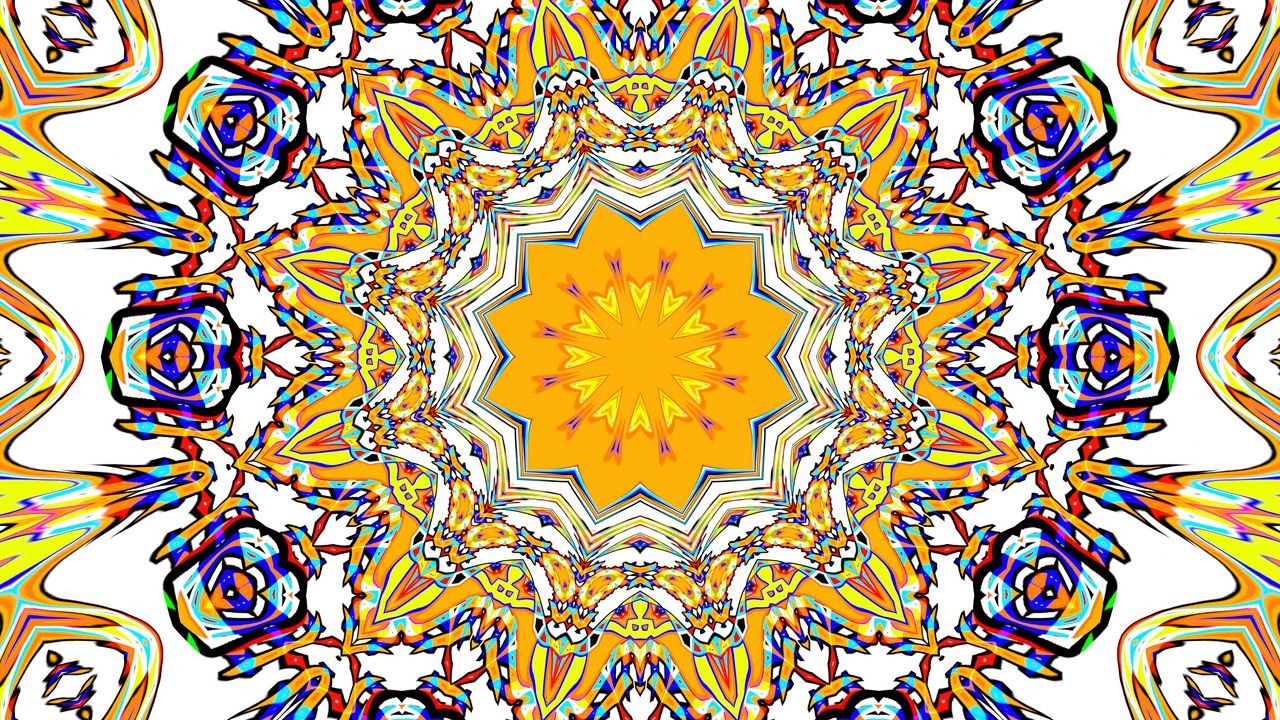 Wallpaper fractal, shapes, pattern, bright