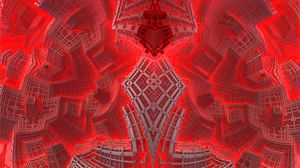 Preview wallpaper fractal, shapes, pattern, red, abstraction