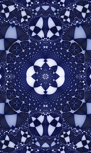 Preview wallpaper fractal, shapes, pattern, abstraction, blue