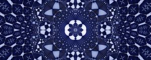 Preview wallpaper fractal, shapes, pattern, abstraction, blue