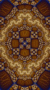 Preview wallpaper fractal, shapes, pattern, abstraction, brown, blue