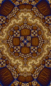 Preview wallpaper fractal, shapes, pattern, abstraction, brown, blue