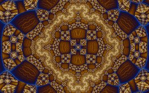 Preview wallpaper fractal, shapes, pattern, abstraction, brown, blue