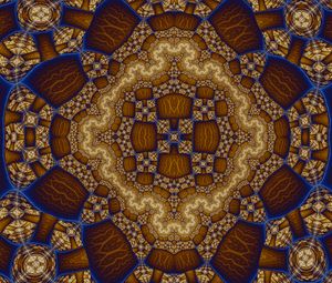 Preview wallpaper fractal, shapes, pattern, abstraction, brown, blue