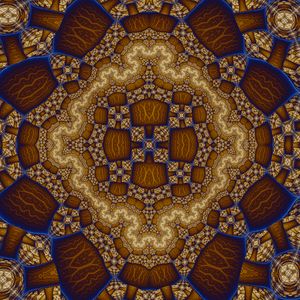 Preview wallpaper fractal, shapes, pattern, abstraction, brown, blue