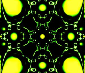 Preview wallpaper fractal, shapes, pattern, abstraction, green, black