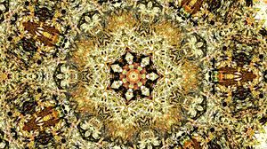 Preview wallpaper fractal, shapes, pattern, abstraction, yellow