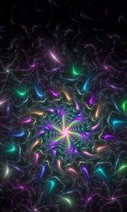 Preview wallpaper fractal, shine, bright, abstraction, sparks, gloss