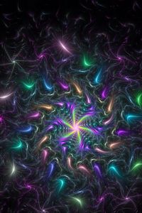 Preview wallpaper fractal, shine, bright, abstraction, sparks, gloss