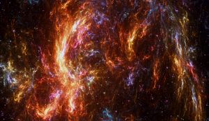 Preview wallpaper fractal, shine, lines, spots, veil