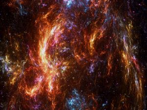 Preview wallpaper fractal, shine, lines, spots, veil