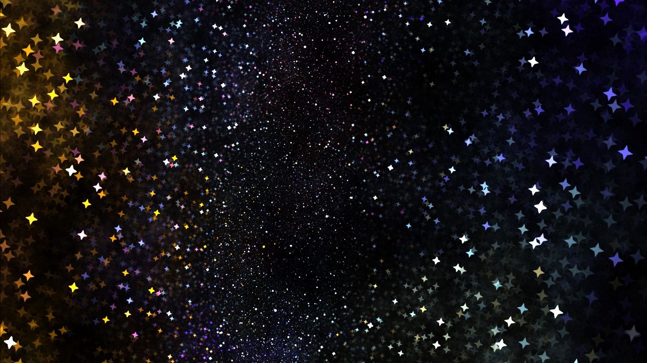 Wallpaper fractal, shine, stars, dark, abstraction