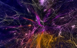 Preview wallpaper fractal, shroud, clots, connections, abstraction, multicolored