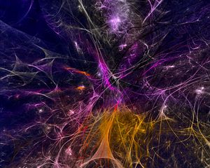 Preview wallpaper fractal, shroud, clots, connections, abstraction, multicolored