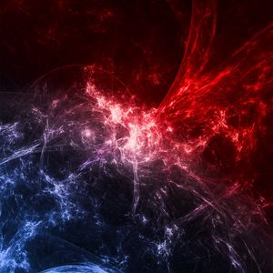 Preview wallpaper fractal, shroud, patterns, red, blue