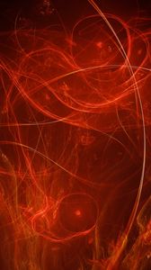 Preview wallpaper fractal, shroud, plexus, smoke, red