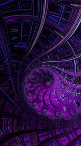 Preview wallpaper fractal, spiral, abstraction, purple