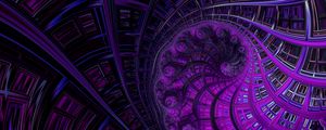 Preview wallpaper fractal, spiral, abstraction, purple