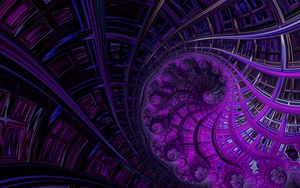 Preview wallpaper fractal, spiral, abstraction, purple