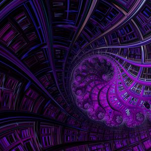 Preview wallpaper fractal, spiral, abstraction, purple