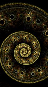 Preview wallpaper fractal, spiral, abstraction, green