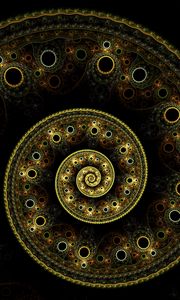 Preview wallpaper fractal, spiral, abstraction, green