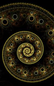 Preview wallpaper fractal, spiral, abstraction, green