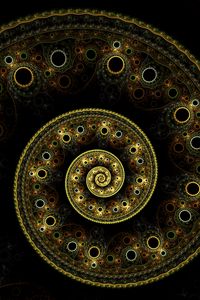 Preview wallpaper fractal, spiral, abstraction, green