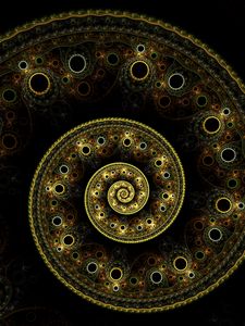 Preview wallpaper fractal, spiral, abstraction, green