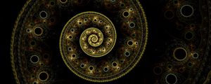 Preview wallpaper fractal, spiral, abstraction, green