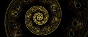 Preview wallpaper fractal, spiral, abstraction, green