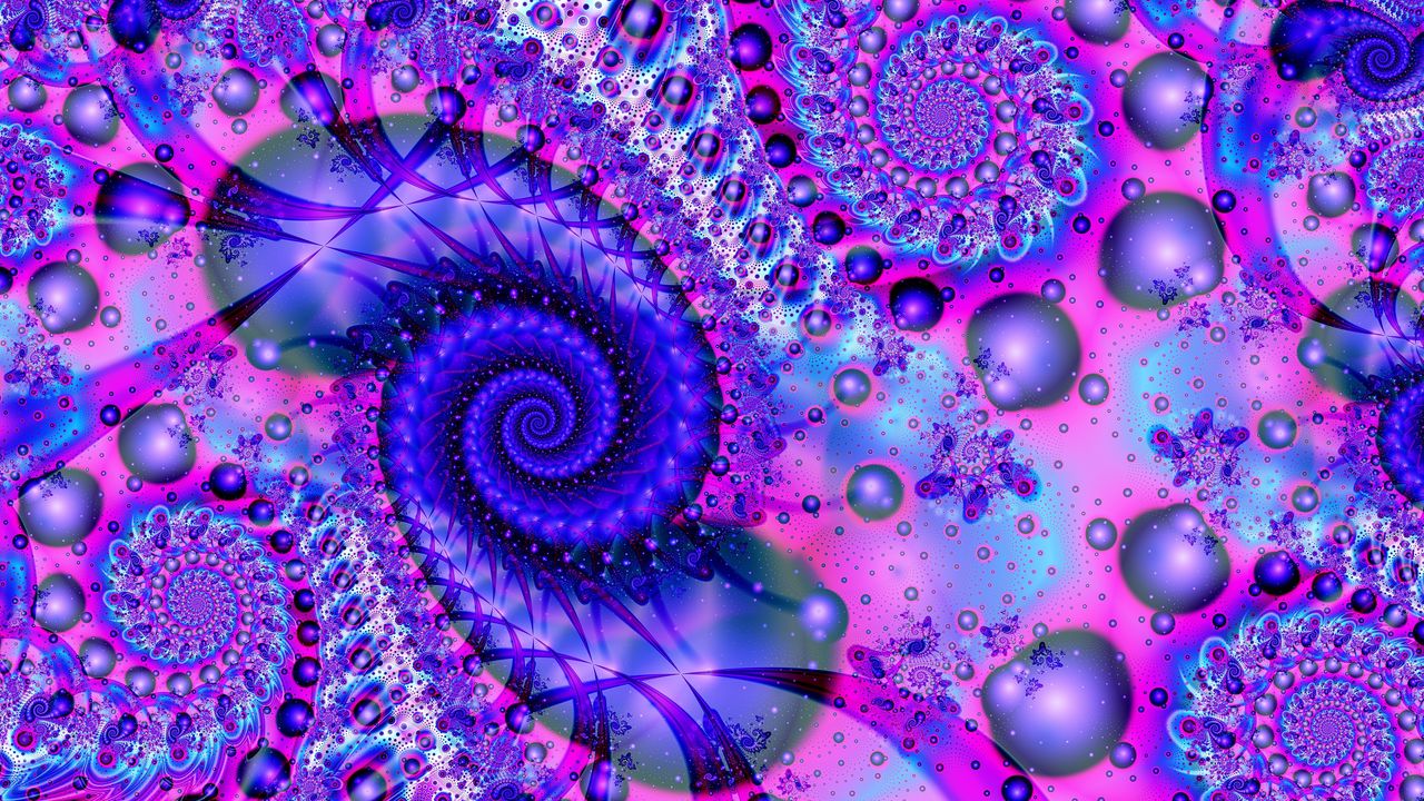 Wallpaper fractal, spiral, bright, patterns